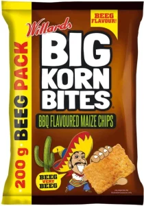 Willards Big Corn Bites BBQ Flavoured Maize Chips (1 x 200 g) | Shop Online