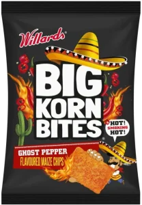 Willards Big Corn Bites Ghost Pepper Flavour Maize Nachos (48 x 50 g) | Shop Online