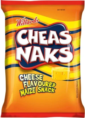 Willards Cheas Naks Cheese Flavoured Maize Snack Puffcorn (1 x 135 g) | Shop Online