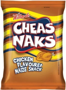 Willards Cheas Naks Chicken Flavoured Maize Snack Puffcorn (28 x 135 g) | Shop Online