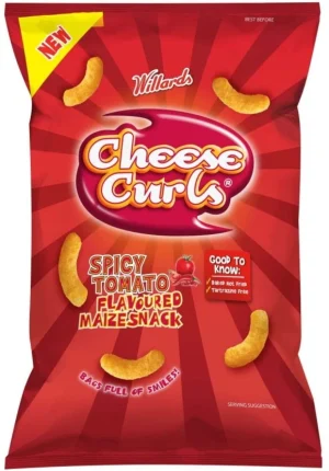 Willards Cheese Curls Spicy Tomato Maize Snack (1 x 100 g) | Shop Online
