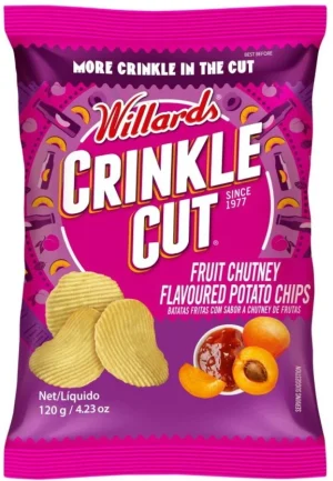 Willards Crinkle Cut Fruit Chutney Flavoured Potato Chips (20 x 120 g) | Shop Online