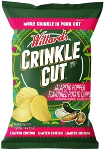 Willards Crinkle Cut Jalapeno Popper Flavoured Potato Chips (1 x 125 g) | Shop Online