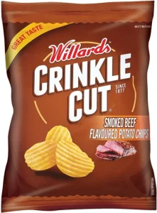 Willards Crinkle Cut Smoked Beef Flavoured Potato Chips (1 x 30 g) | Shop Online