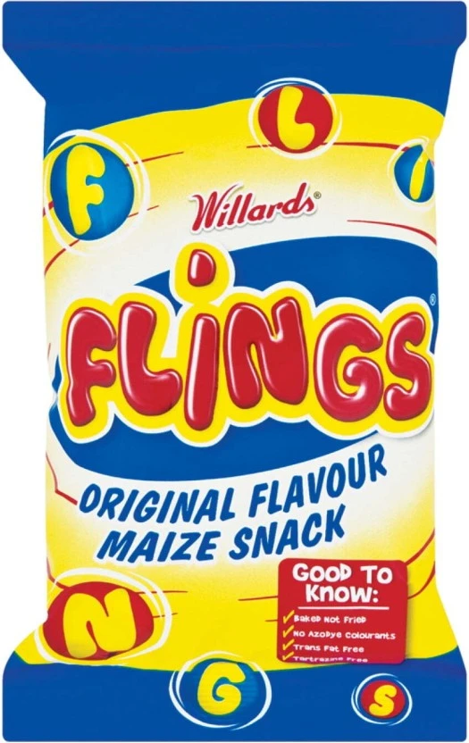 Willards Flings Original Flavour Maize Snack Puffcorn (48 x 12 g) | Shop Online