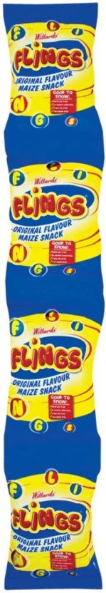 Willards Flings Strips Maize Snack Puffcorn (4 x 12 g) | Shop Online