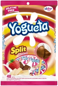 Yogueta Split Fruit Flavoured Lollipop (Pack of 1 x 48 pieces) | Shop Online