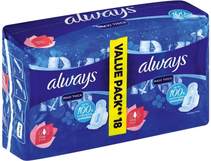 Always Maxi Duo Sanitart Pads Maxisize Sanitary Pad (Pack of 18) | Shop Online - Image 2