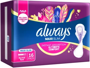 Always Maxi Slim sanitary pads Slimsize Pad (Pack of 16) | Shop Online