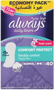 Always Panty Liners Normal Scented Regularsize Pantyliner (Pack of 40) | Shop Online