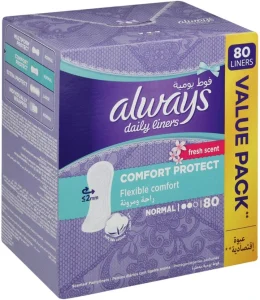 Always Panty Liners Normal Scented Regularsize Pantyliner (Pack of 80) | Shop Online