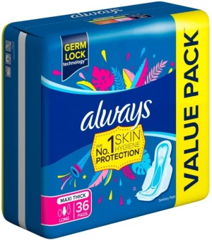 Always Quattro Thick Day Pads Maxisize Sanitary Pad (Pack of 36) | Shop Online