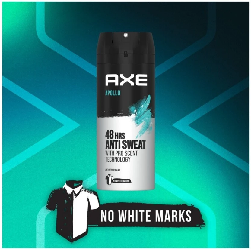 Axe Anti- Perspirant Aerosol Apollo Deodorant Spray - For Men (150 ml) | Shop Online - Image 3