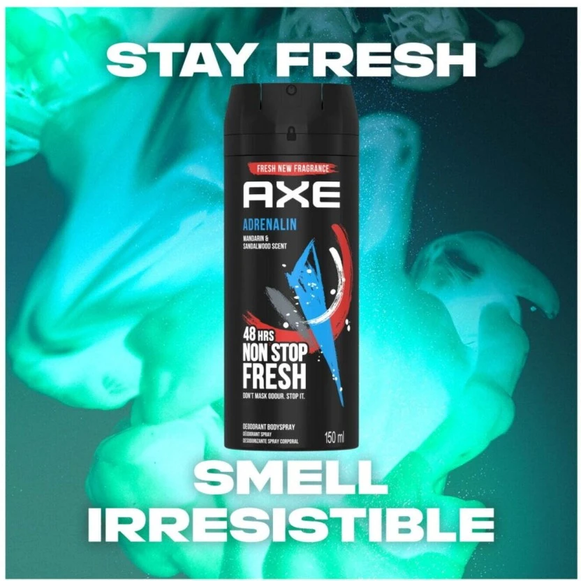 Axe Deodorant Adrenalin Spray For Men (150 ml)| Shop Online - Image 3