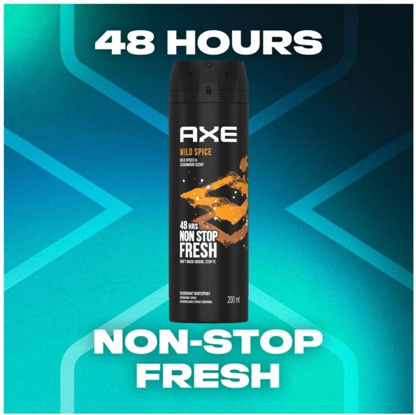 Axe Wild Spice Deodorant Spray - For Men (200 ml) | Shop Online - Image 2