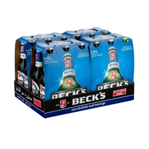 Becks Blue Flavoured Beer Non Alcoholic Bottle (Pack of 24 x 330 ml) | Shop Online