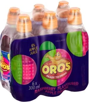 Brookes Oros Raspberry Drink (6 x 300 ml) | Shop Online