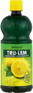 Brookes Tru-Lem Unsweetened 100% Lemon Juice (500 ml) | Shop Online