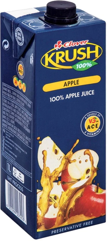Clover Krush Apple 100% Juice Blend (6 x 1 L) | Shop Online - Image 2