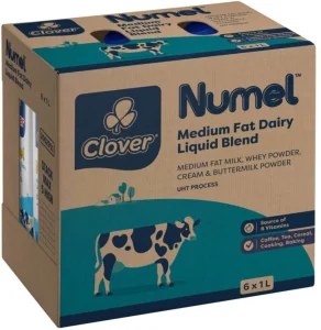 Clover Numel Full Cream Dairy Liquid Blend, Plain Flavour (6 x 1 L) | Shop Online