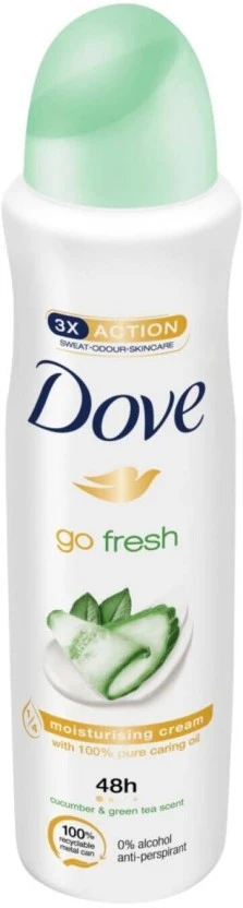 Dove Go Fresh Moisturising Cream Deodorant Spray - For Women (150 ml) | Shop Online