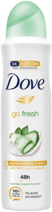 Dove Go Fresh Moisturising Cream Deodorant Spray - For Women (150 ml) | Shop Online - Image 2