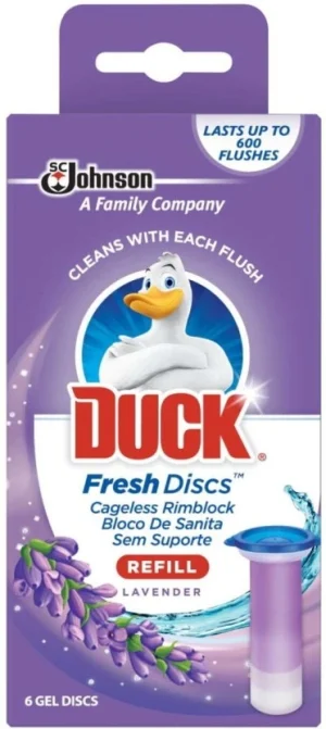 Duck Fresh Discs Refill Lavender Gel Toilet Cleaner (6 Wipes) | Shop Online