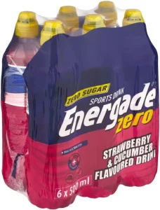 Energade Zero Strawberry and Cucumber Flavoured Sports Drink (6 x 500 ml) | Shop Online