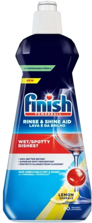 Finish Rinse and Shine Aid Dishwashing Detergent (Pack of 12 x 400 g) | Shop Online