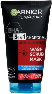 Garnier 3-In-1 Charcoal, Anti Blackhead Face Wash (150 ml) | Shop Online
