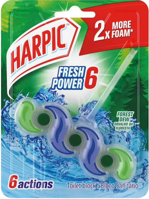 Harpic Fresh Power Forest Dew Rim Block (6 x 35 g) | Shop Online