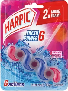 Harpic Fresh Power Tropical Blossom Rim Block (35 g) | Shop Online