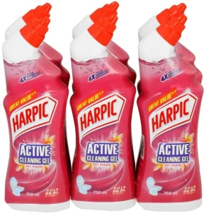 Harpic Pot Pourri Active Cleaning Floral Gel Toilet Cleaner (6 x 750 ml) | Shop Online