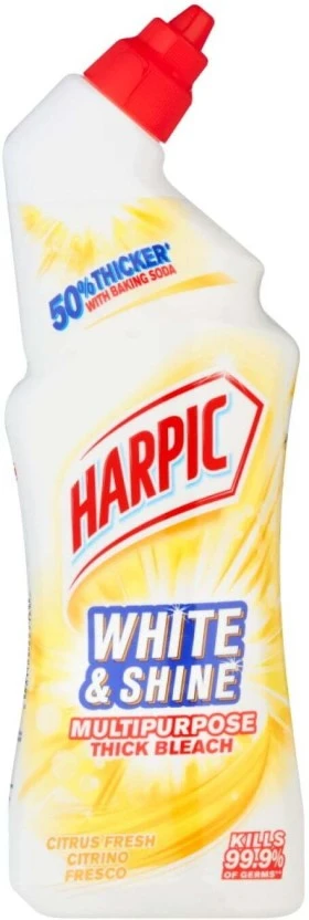 Harpic White & Shine Multipurpose Thick Bleach Citrus Liquid Toilet Cleaner (750 ml) | Shop Online