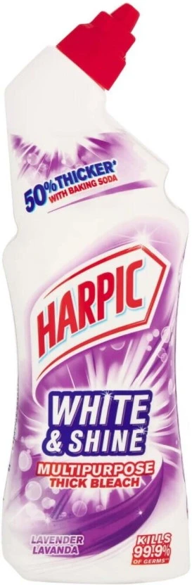 Harpic White & Shine Multipurpose Thick Bleach Lavender Liquid Toilet Cleaner (750 ml) | Shop Online