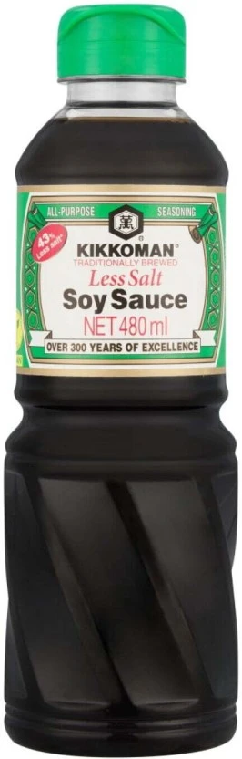 Kikkoman Less Salt Soy Sauce (480 ml) | Shop Online