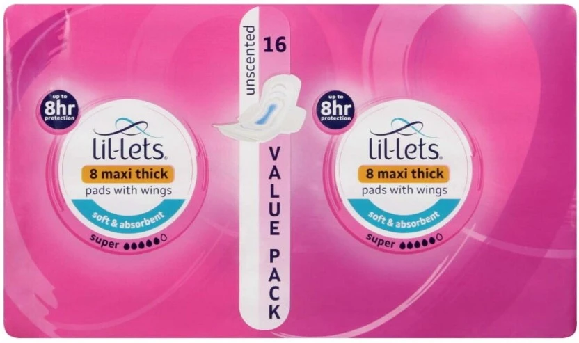 Lil-Lets Maxi Thick Pads Super Unscented Maxisize Sanitary Pad (Pack of 16) | Shop Online - Image 2