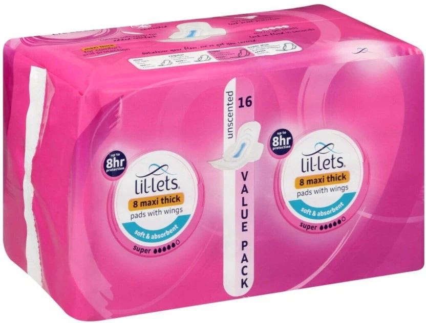 Lil-Lets Maxi Thick Pads Super Unscented Maxisize Sanitary Pad (Pack of 16) | Shop Online