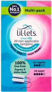 Lil-Lets Non-Applicator Regular & Super Tampons (Pack of 20) | Shop Online