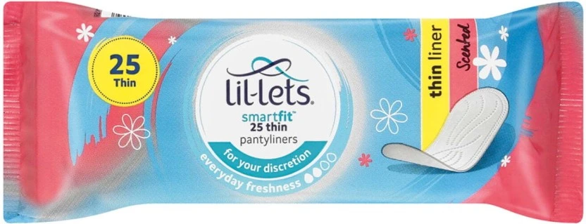 Lil-Lets Scented Panty Liner Regularsize Pantyliner (Pack of 25) | Shop Online