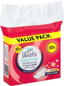 Lil-lets Essential Ssize Sanitary Pad (Pack of 30) | Shop Online