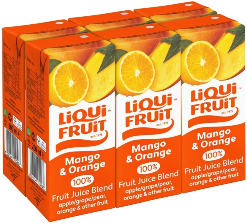 Liqui Fruit Mango & Orange 100% Juice Blend (6 x 200 ml) | Shop Online