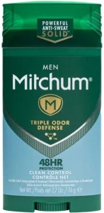 Mitchum Invisible Solid Deodorant Clean Control Cream – For Men (76 g Pack of 6) | Shop Online