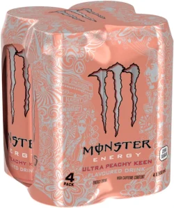 Monster Ultra Peachy Keen Energy Drink  (Peach Flavoured, 4 x 500 ml) | Shop Online