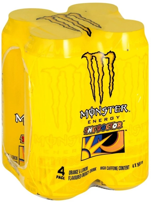Monster VR46 The Doctor Energy Drink (Citrus Flavoured, 4 x 500 ml) | Shop Online
