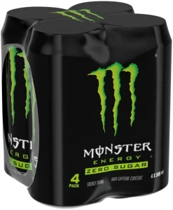 Monster Zero Sugar High Caffeine Content Energy Drink  (Unflavoured, 4 x 500 ml) | Shop Online
