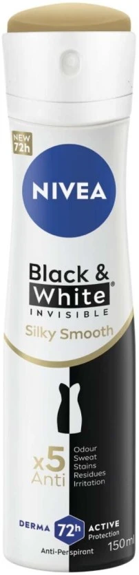 Nivea Antiperspirant Black and White Invisible Deodorant Spray - For Men (150 ml) | Shop Online
