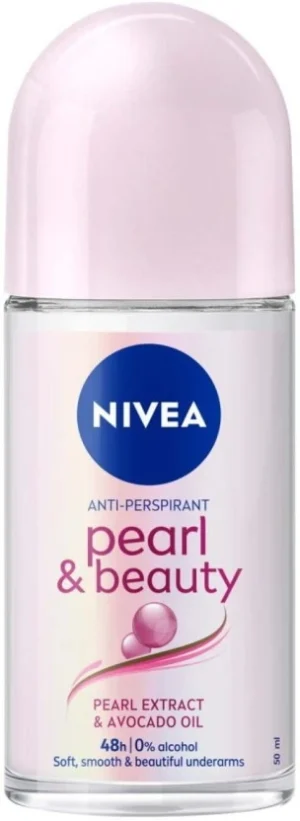 Nivea Antiperspirant Pearl & Beauty Deodorant Roll-on - For Women (50 ml Pack of 6) | Shop Online