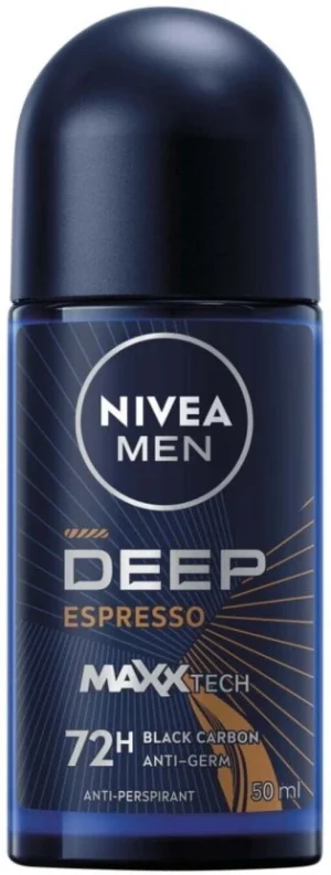 Nivea Deep Black Carbon Espresso Deodorant Roll-on - For Men (50 ml Pack of 6) | Shop Online