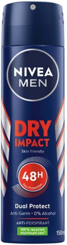 Nivea Dry Impact Deodorant Spray - For Men (150 ml) | Shop Online